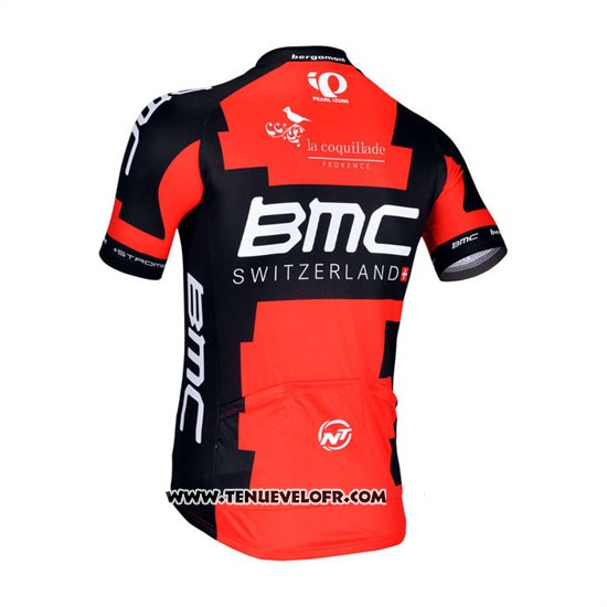 2014 Maillot Ciclismo BMC Rouge et Noir Manches Courtes et Cuissard